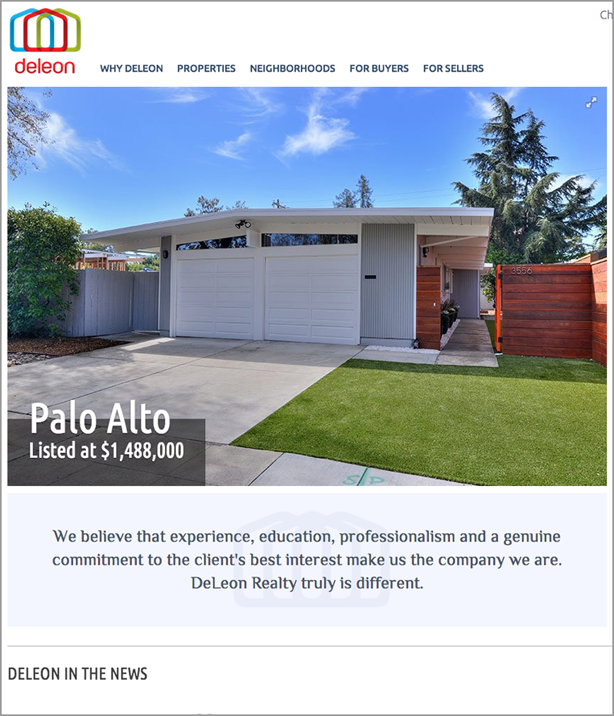 DeLeon Realty real estate website design