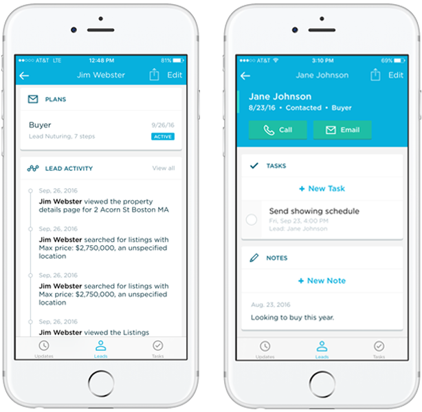 Placester Mobile iPhone app for real estate professionals