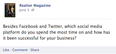 Realtor Magazine Facebook page